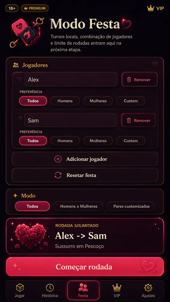 Modo festa — Cupid Love Dice