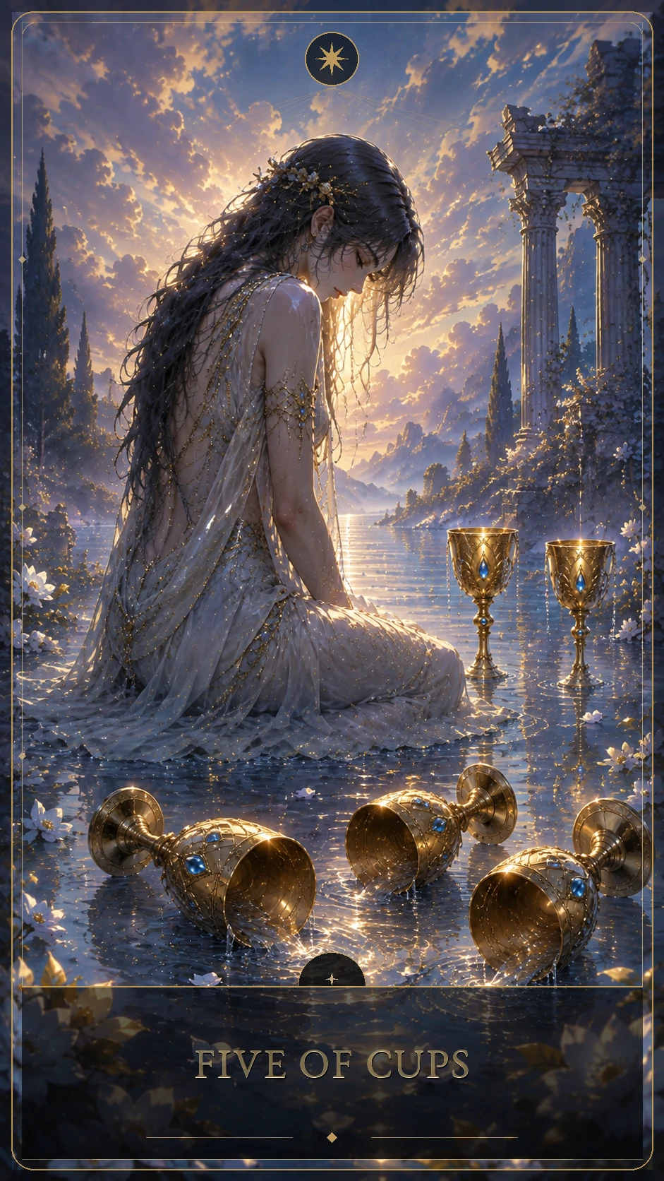 5 de Copas — carta canônica do Tarot Lúmina