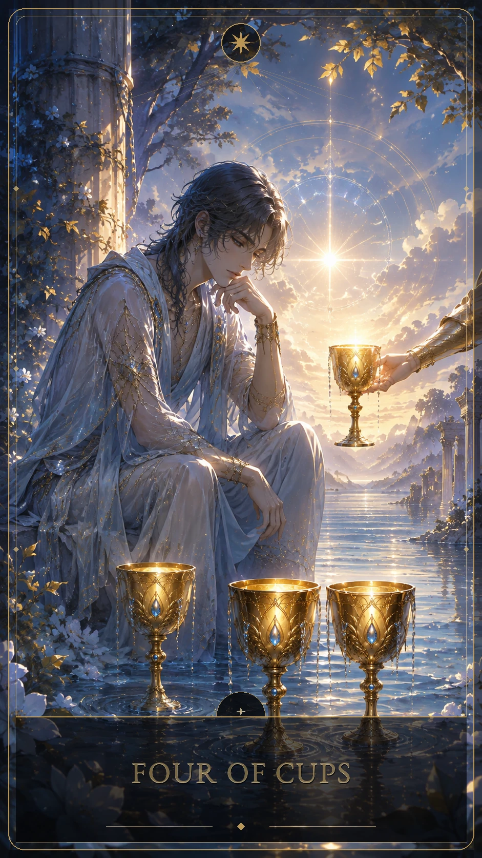 4 de Copas — carta canônica do Tarot Lúmina