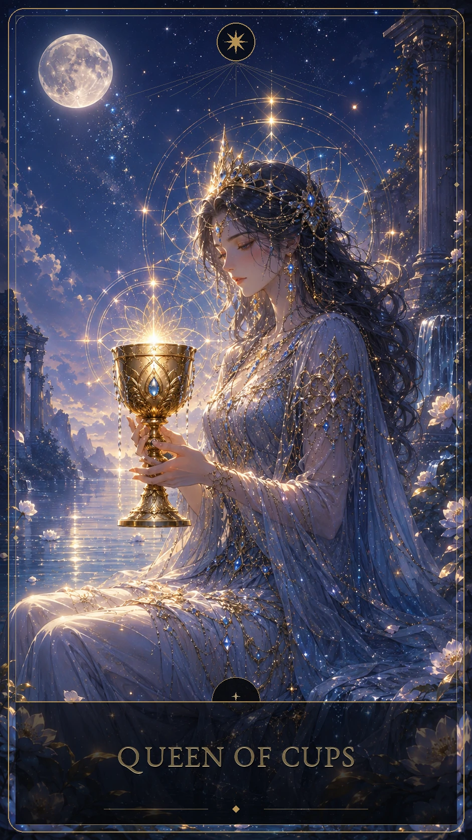 Rainha de Copas — carta canônica do Tarot Lúmina