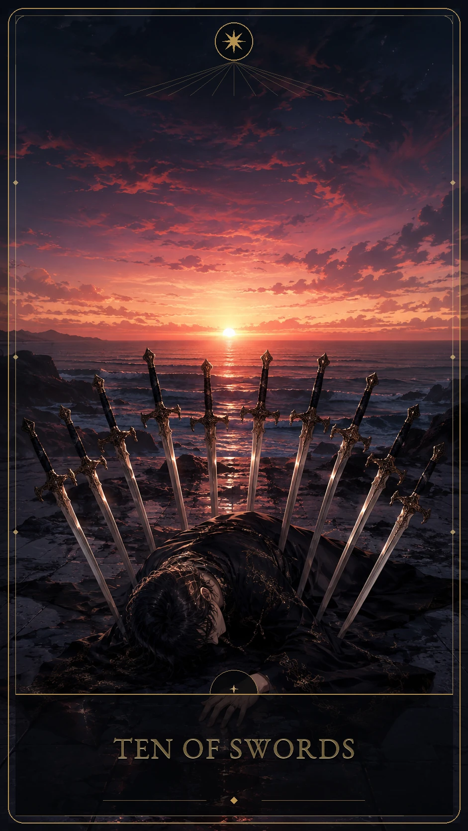 10 de Espadas — carta canônica do Tarot Lúmina