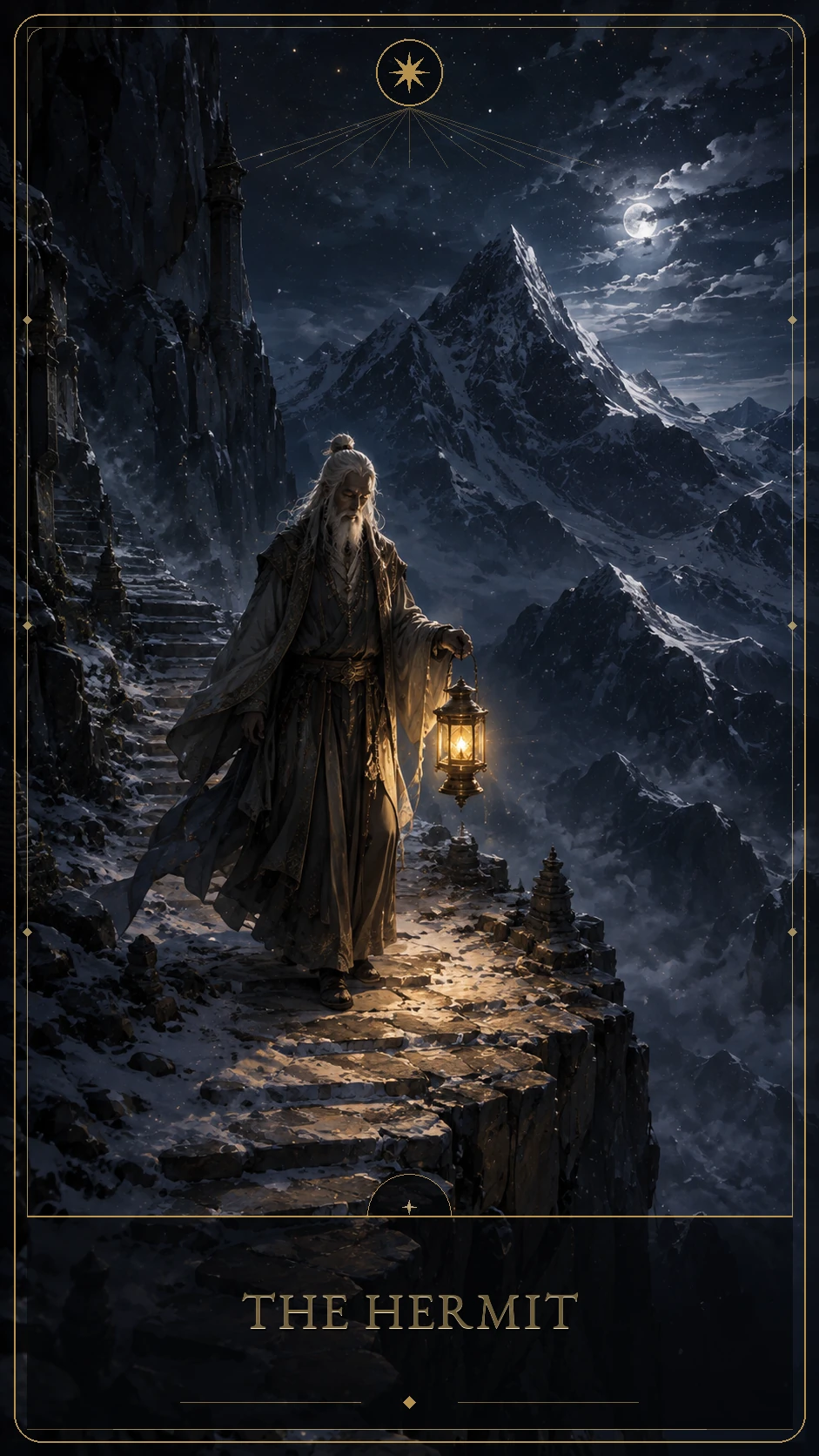 The Hermit — canonical Lúmina tarot card