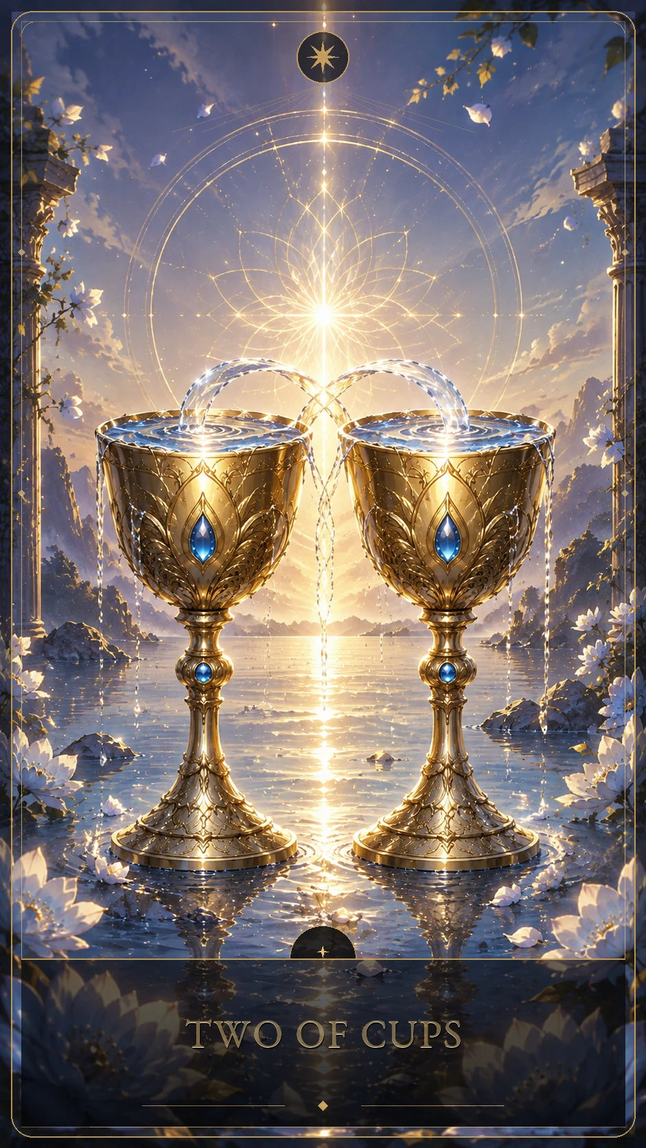 2 de Copas — carta canônica do Tarot Lúmina