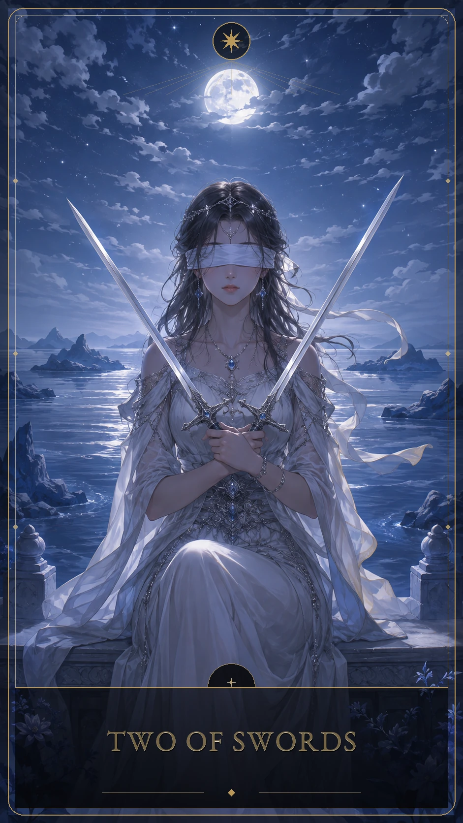 2 de Espadas — carta canônica do Tarot Lúmina